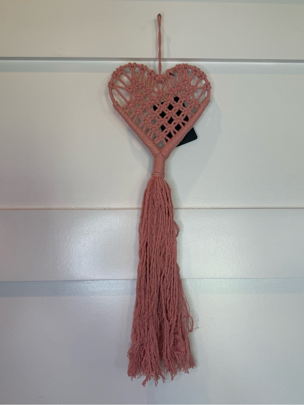 Heart Macramé Wall Hanging - Pink -